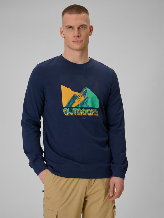 4F 4F Longsleeve MISSION READY Granatowy Regular Fit