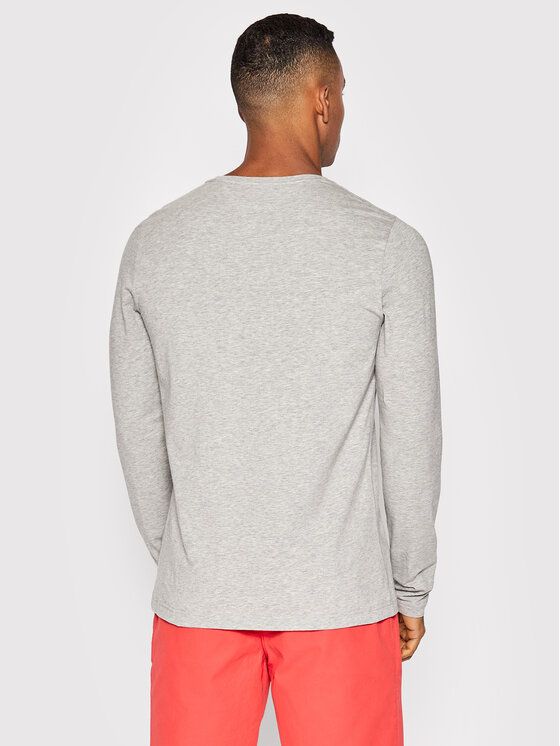 Tommy Hilfiger Tommy Hilfiger Marškinėliai ilgomis rankovėmis MW0MW10804 Pilka Slim Fit