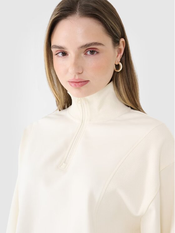 4F 4F Felpa 4FWSS25TSWSF1545-11S Bianco Regular Fit