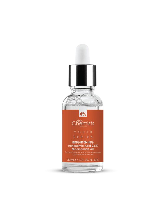 skinChemists skinChemists Serum rozświetlające z 2,5% kwasem traneksamowym i 4% niacynamidem 30 ml Serum