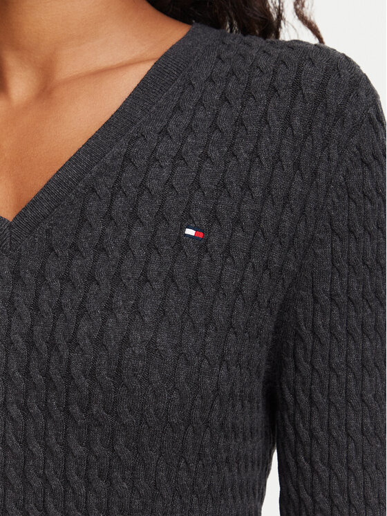 Tommy Hilfiger Tommy Hilfiger Pullover WW0WW44987 Dunkelgrau Regular Fit