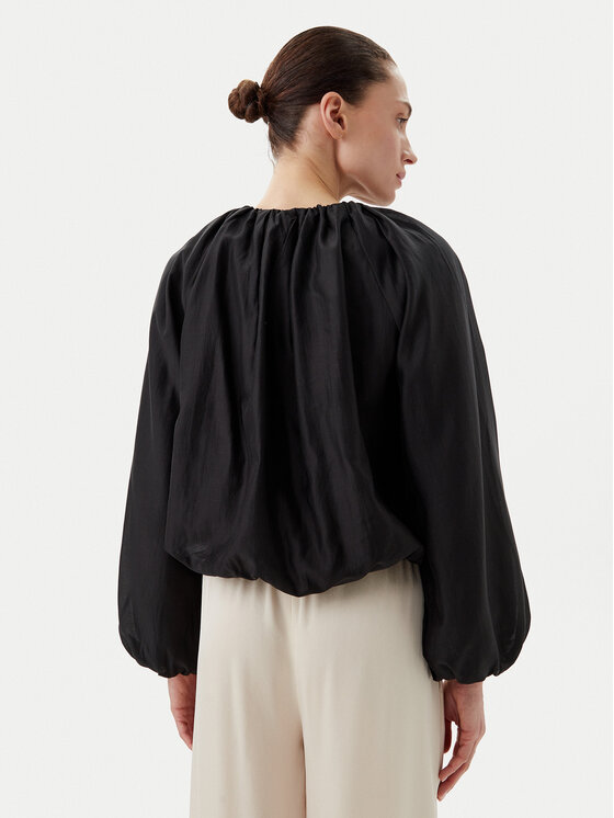 Eleh Eleh Bluză ESS250056 Negru Regular Fit