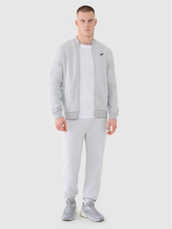 4F 4F Teplákové kalhoty 4FWMM00TTROM1139 Světle šedá Regular Fit