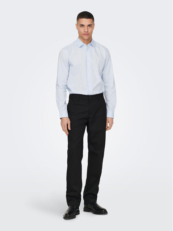 Only & Sons Only & Sons Παντελόνι υφασμάτινο Edge-Ed 22024468 Μαύρο Relaxed Fit