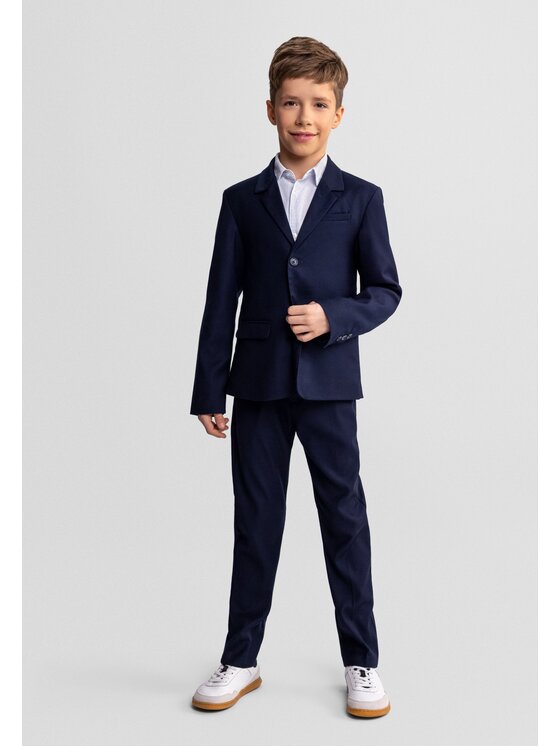 minoti minoti Spodnie materiałowe 29FORMAL251B Granatowy Regular Fit