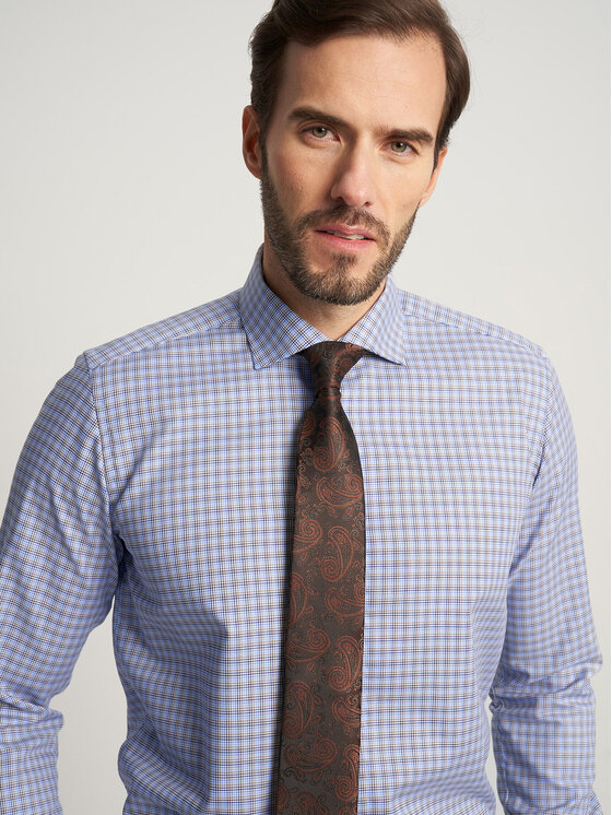Willsoor Willsoor Koszula 42853sl Niebieski Slim Fit