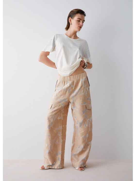 Liu Jo Liu Jo Pantaloni di tessuto TA6201T345AC3884 Beige Regular Fit