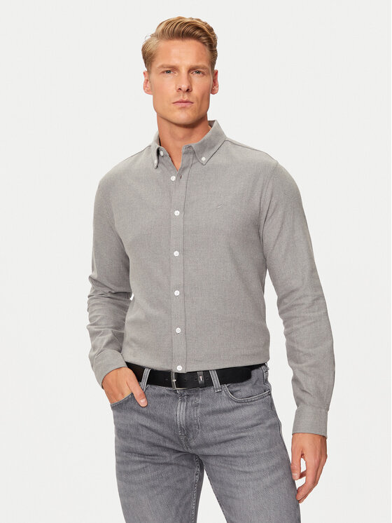 INDICODE INDICODE Košeľa Darian 25-354 Sivá Regular Fit