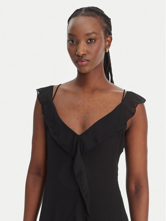Eleh Eleh Rochie de vară SS260337 Negru Regular Fit