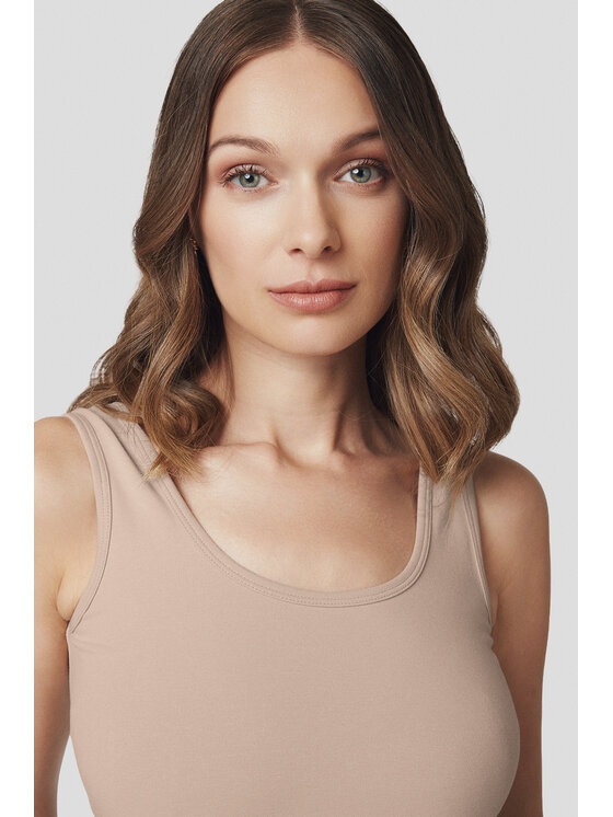 Lancerto Lancerto Top Cynthia TS073225000003 Beżowy Slim Fit