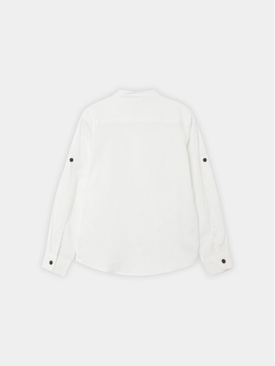 NAME IT NAME IT Πουκάμισο Fish 13200246 Λευκό Regular Fit