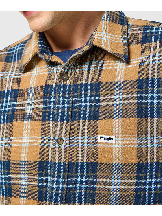 Wrangler Wrangler Koszula 112357225 Żółty Regular Fit