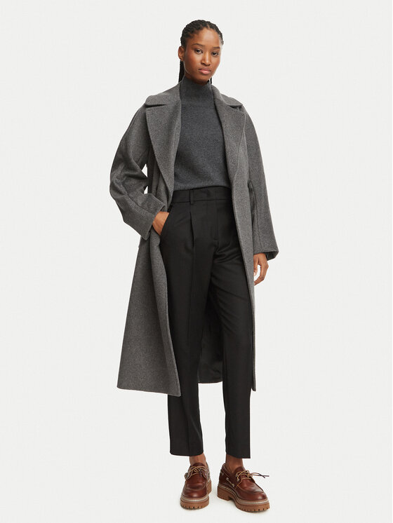 Weekend Max Mara Weekend Max Mara Vilnonis paltas Resina 2625016102 Pilka Regular Fit