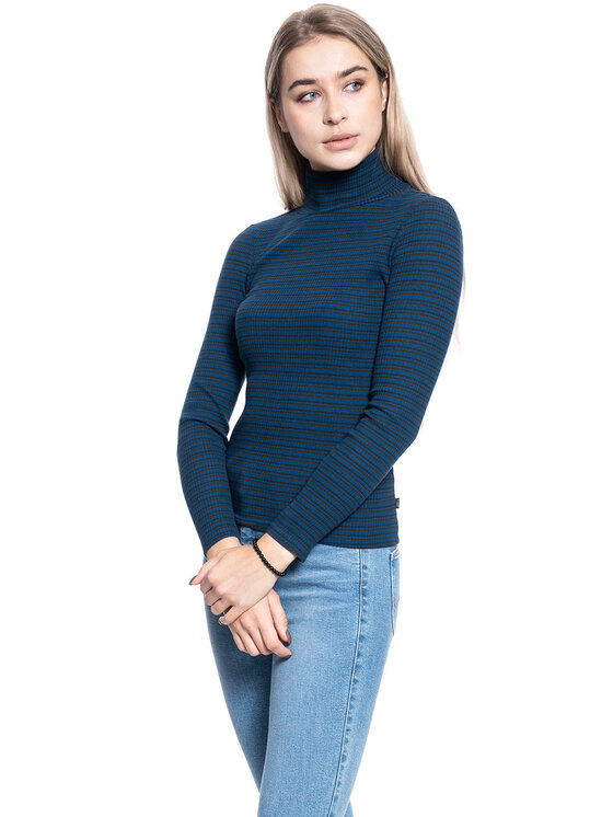 Lee Lee Maglione STRIPED RIB TEE Blu Slim Fit