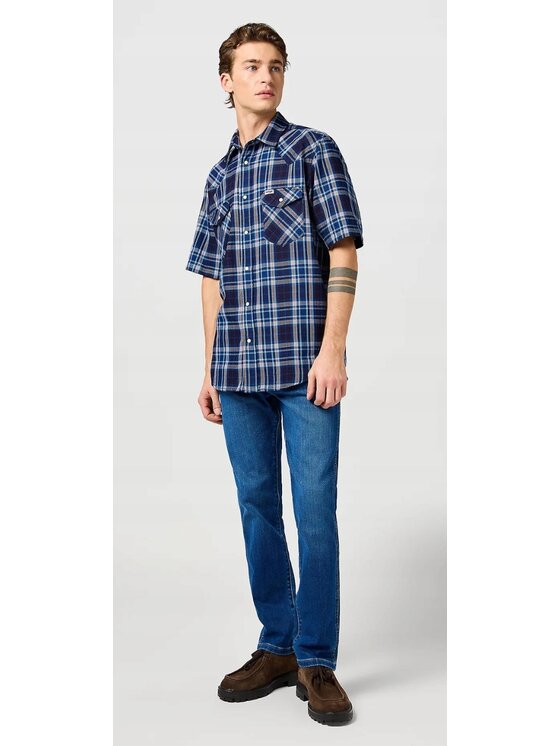 Wrangler Wrangler Jeansy Larston Niebieski Slim Fit