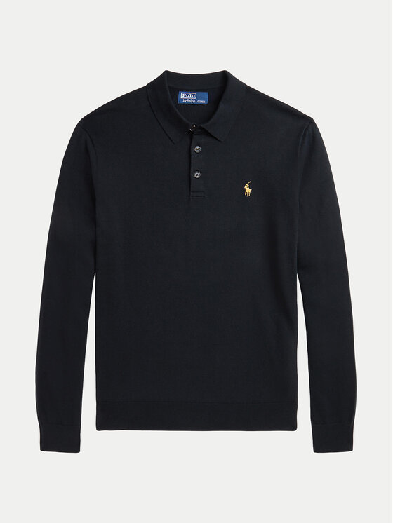 Polo Ralph Lauren Polo Ralph Lauren Тениска с яка и копчета 710961338001 Черен Regular Fit