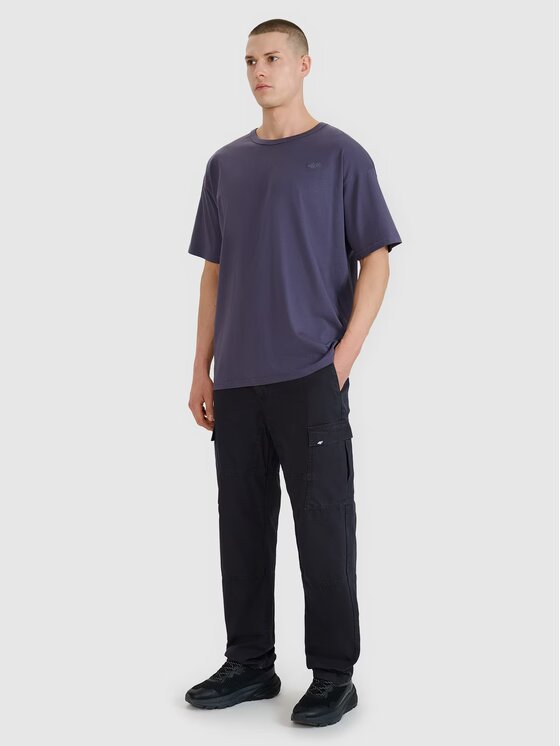 4F 4F Pantaloni di tessuto 4FRSS25TTROM1459-20S Nero Regular Fit