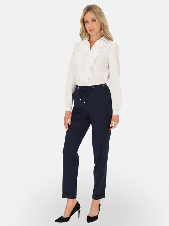 L’AF L’AF Spodnie materiałowe Liberty Granatowy Regular Fit