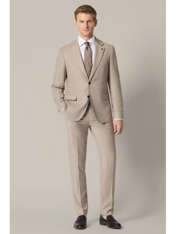 Lancerto Lancerto Garnitur Alessandria GA073126000002 Beżowy Slim Fit