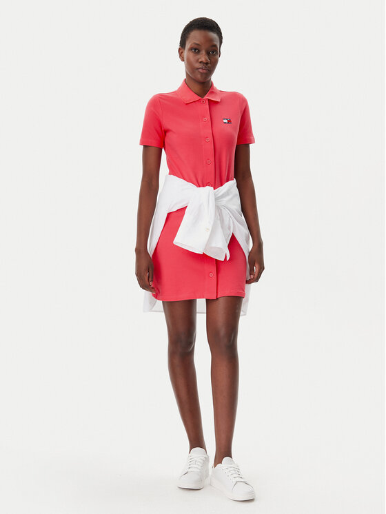 Tommy Jeans Tommy Jeans Rochie de zi Badge DW0DW20302 Roz Regular Fit