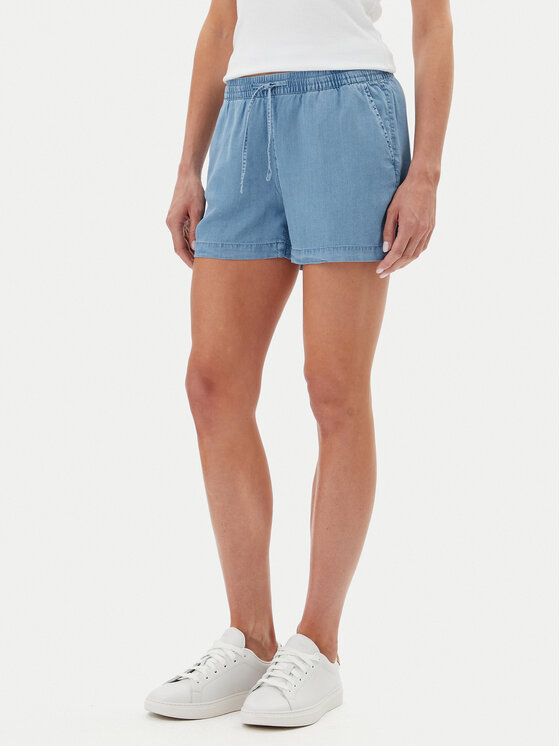 ONLY ONLY Šortky z materiálu Pema 15226321 Modrá Relaxed Fit
