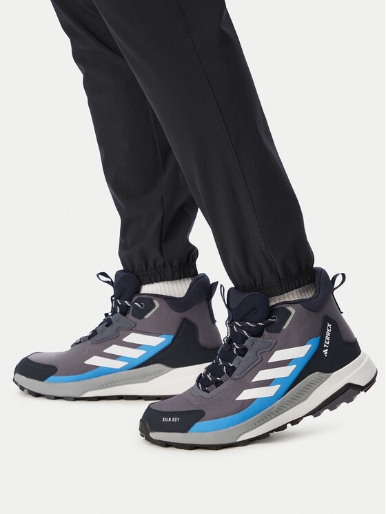 adidas Туристически Terrex Anylander Mid Rain.Rdy Hiking Shoes JR6593 Сив