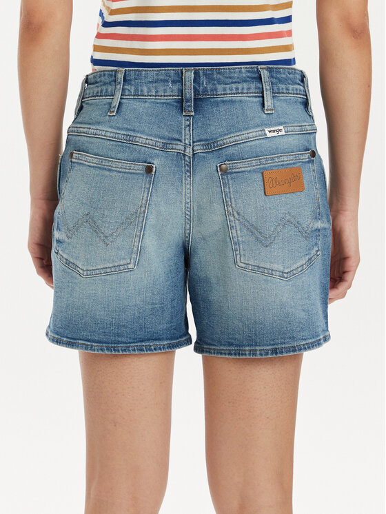 Wrangler Wrangler Дънкови шорти 112351036 Син Boyfriend Fit