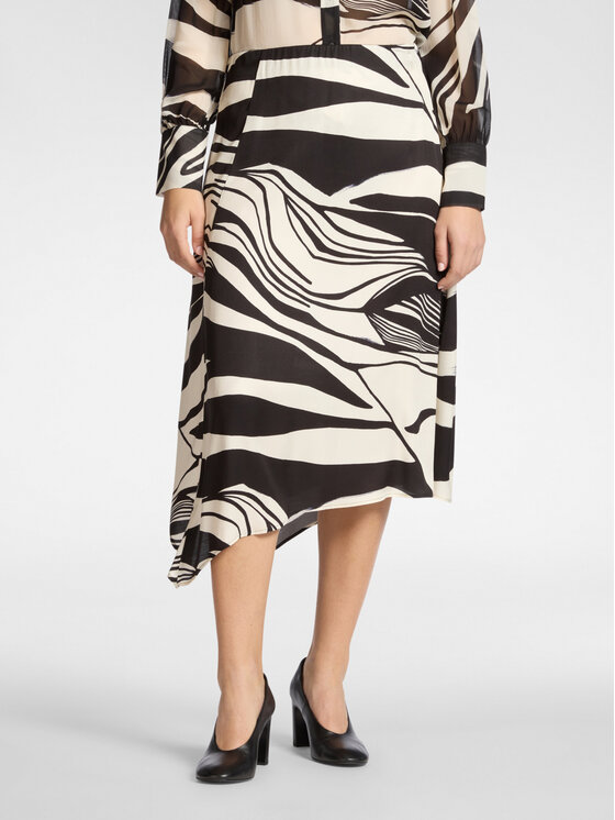Elena Mirò Elena Mirò Spódnica midi 1026Z000070N001 Czarny A-Line Fit