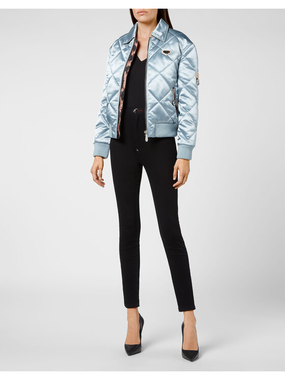 PHILIPP PLEIN PHILIPP PLEIN Bundy bomber 10671 Svetlo modrá Regular Fit