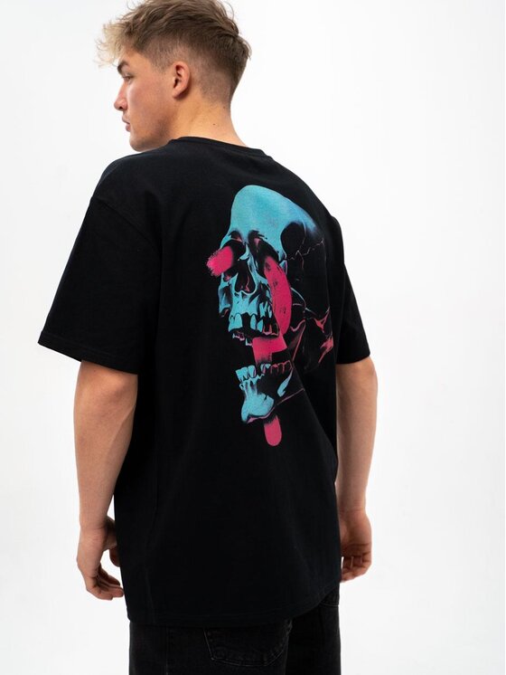 Point X Point X T-Shirt Koszulka Z Krótkim Rękawem Oversize Męska Czarna Point X Mystery L Czarny Oversize