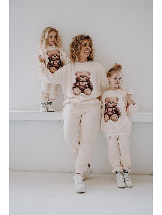 Bejbi Story Bejbi Story Bluza Bluza oversize Biscuit Teddy bez kaptura Écru Oversize