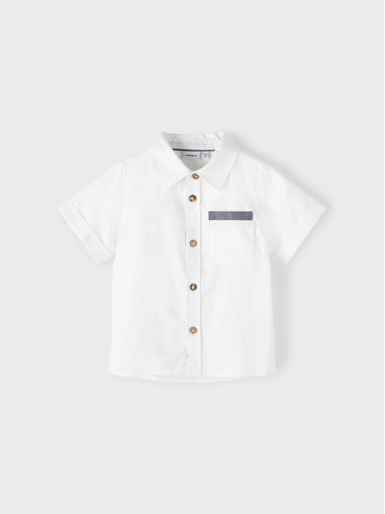 NAME IT Košeľa 13216662 Biela Regular Fit