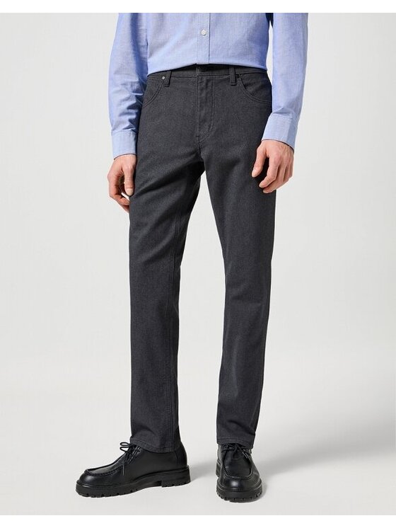 Wrangler Wrangler Spodnie materiałowe GREENSBORO Szary Regular Fit