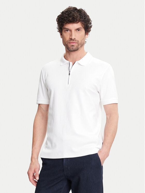 Pierre Cardin Pierre Cardin Polo C5 21455.2119 Biały Regular Fit