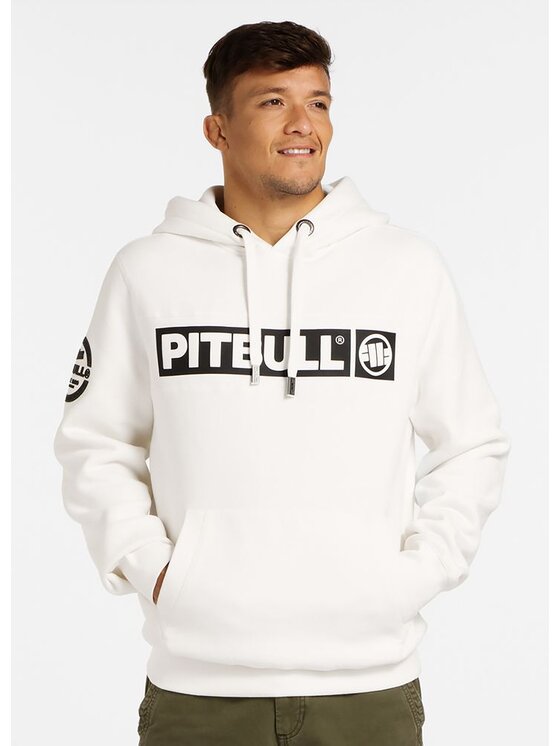 PITBULL PITBULL Bluza Bluza męska z kapturem Sherwood L Biały Regular Fit