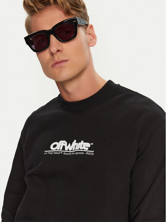 Off-White Off-White Majica dugih rukava OMBA057S23FLE0021001 Crna Regular Fit