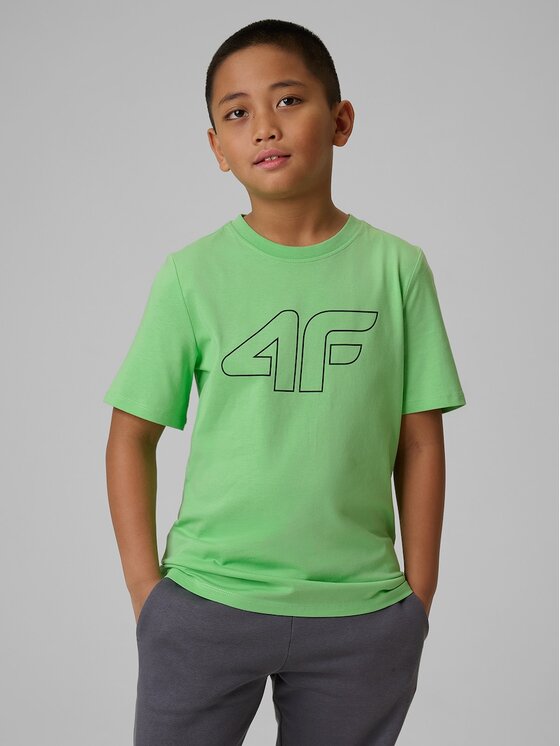 4F 4F T-shirt 4FJRSS26TTSHM3599-41S Verde Regular Fit