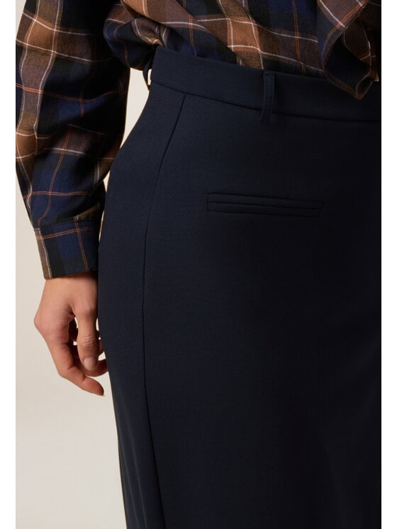 Oltre Oltre Spódnica midi 1014R001571N034 Niebieski Slim Fit
