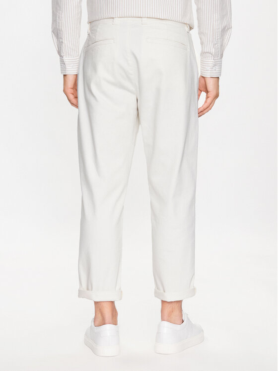 Casual Friday Casual Friday Текстилни панталони 20504628 Екрю Regular Fit