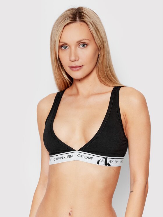 Calvin Klein Underwear Trikotni nedrček 000QF6763E Črna