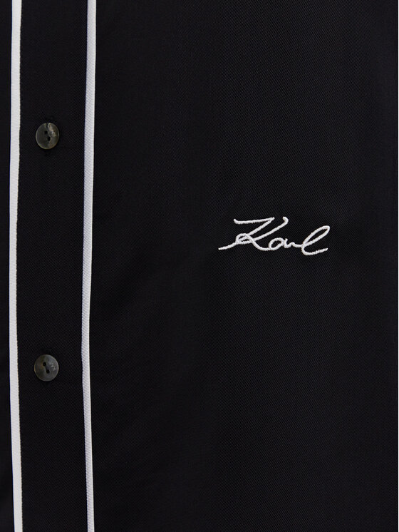 KARL LAGERFELD KARL LAGERFELD Риза A3W11012 Черен Regular Fit