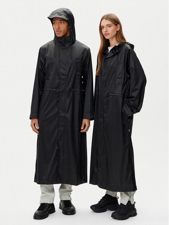 Rains Rains Lietus jaka Unisex Bold 12120 Melns Regular Fit