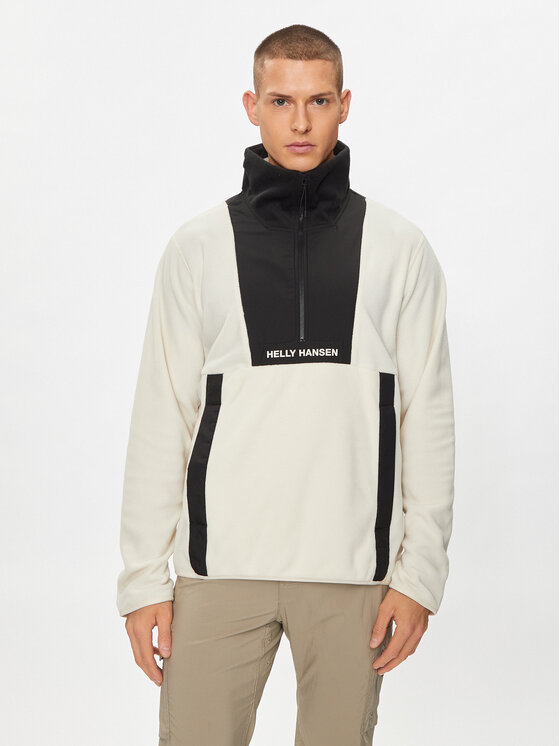 Helly Hansen Fleecová mikina Rig Blocked Fleece 53872 Écru Regular Fit