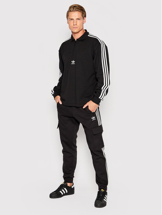 Felpa adicolor 3 Stripes HK7425 Nero Relaxed Fit