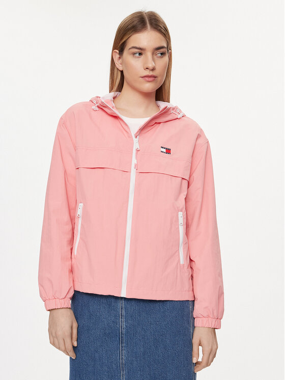 Tommy Jeans Vetrovka Chicago DW0DW17747 Ružová Regular Fit