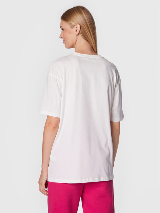 NA-KD NA-KD T-Shirt Being Polite 1100-006171-0260-004 Λευκό Relaxed Fit