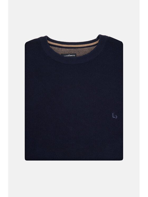Lancerto Lancerto Sweter Clive SW073223000095 Granatowy Regular Fit