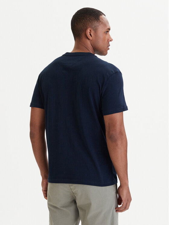 Tommy Jeans Tommy Jeans T-Shirt Linear Logo DM0DM20744 Tmavomodrá Regular Fit