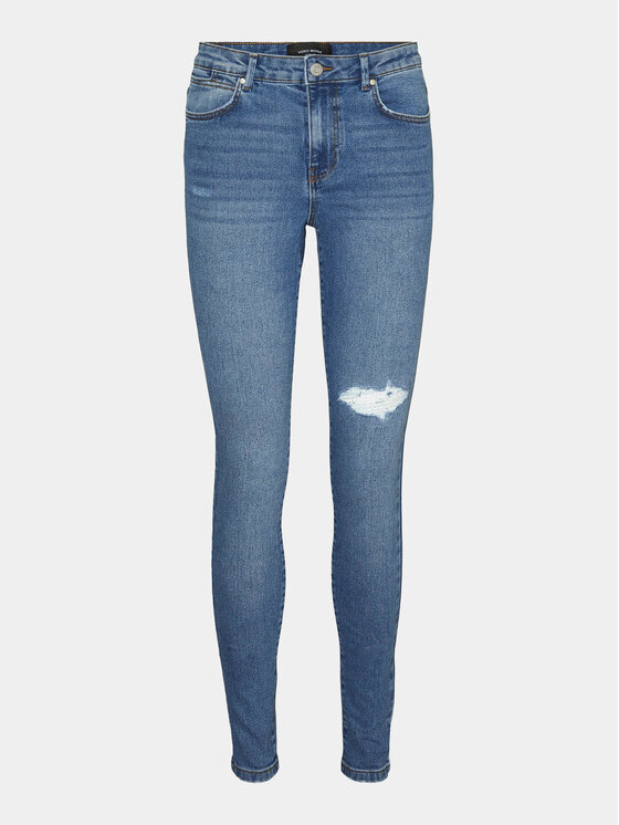 Vero Moda Vero Moda Jeans hlače June 10301199 Modra Skinny Fit