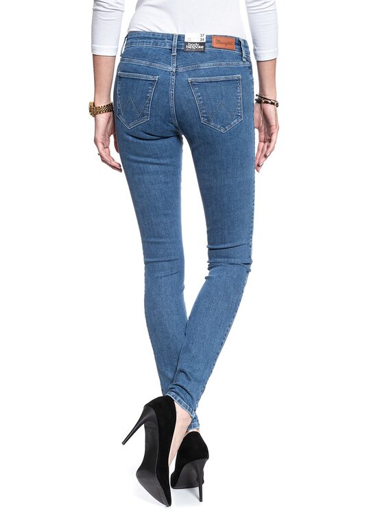 Wrangler Wrangler Jeansy SKINNY Niebieski Skinny Fit